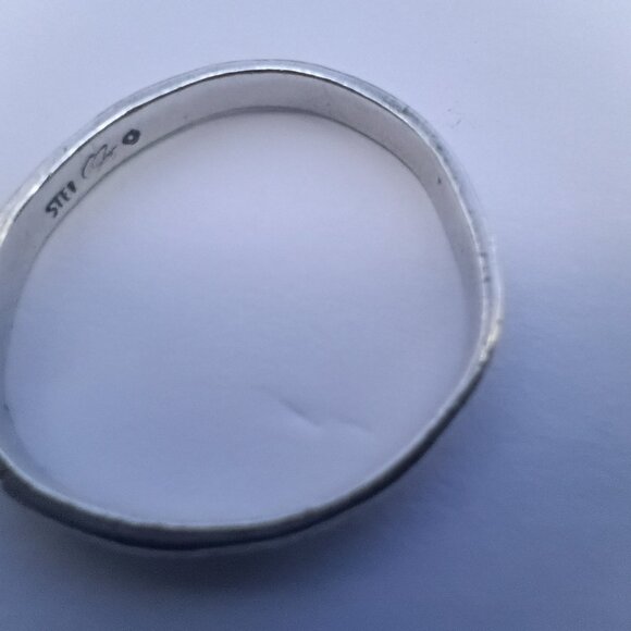 Vintage, Signed Native American Sterling Ring - Picture 2 of 6